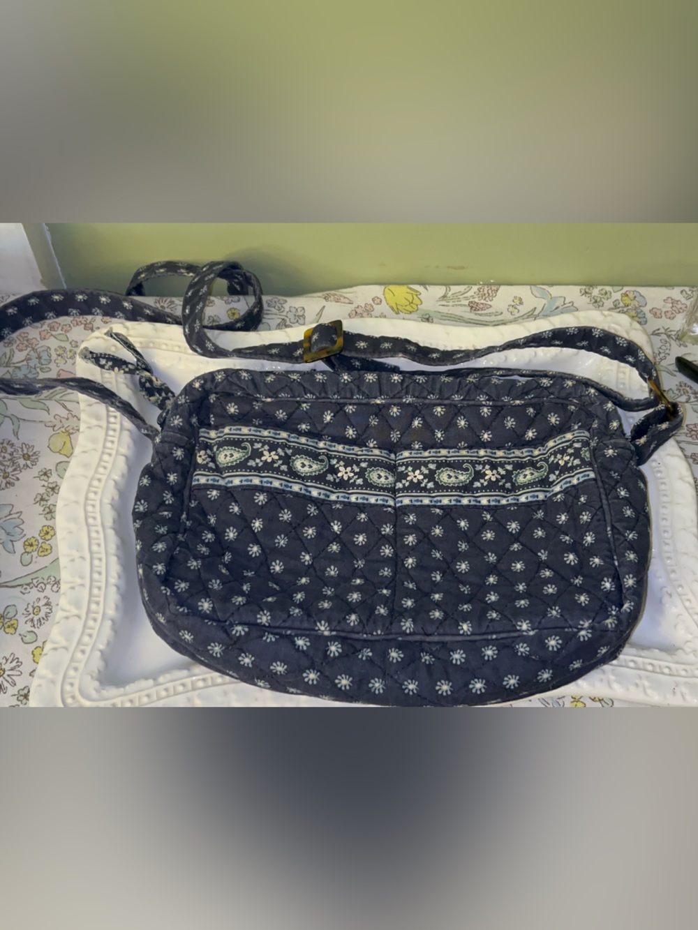 Vera Bradley Shoulder Bag in Seaport Navy- Vintage